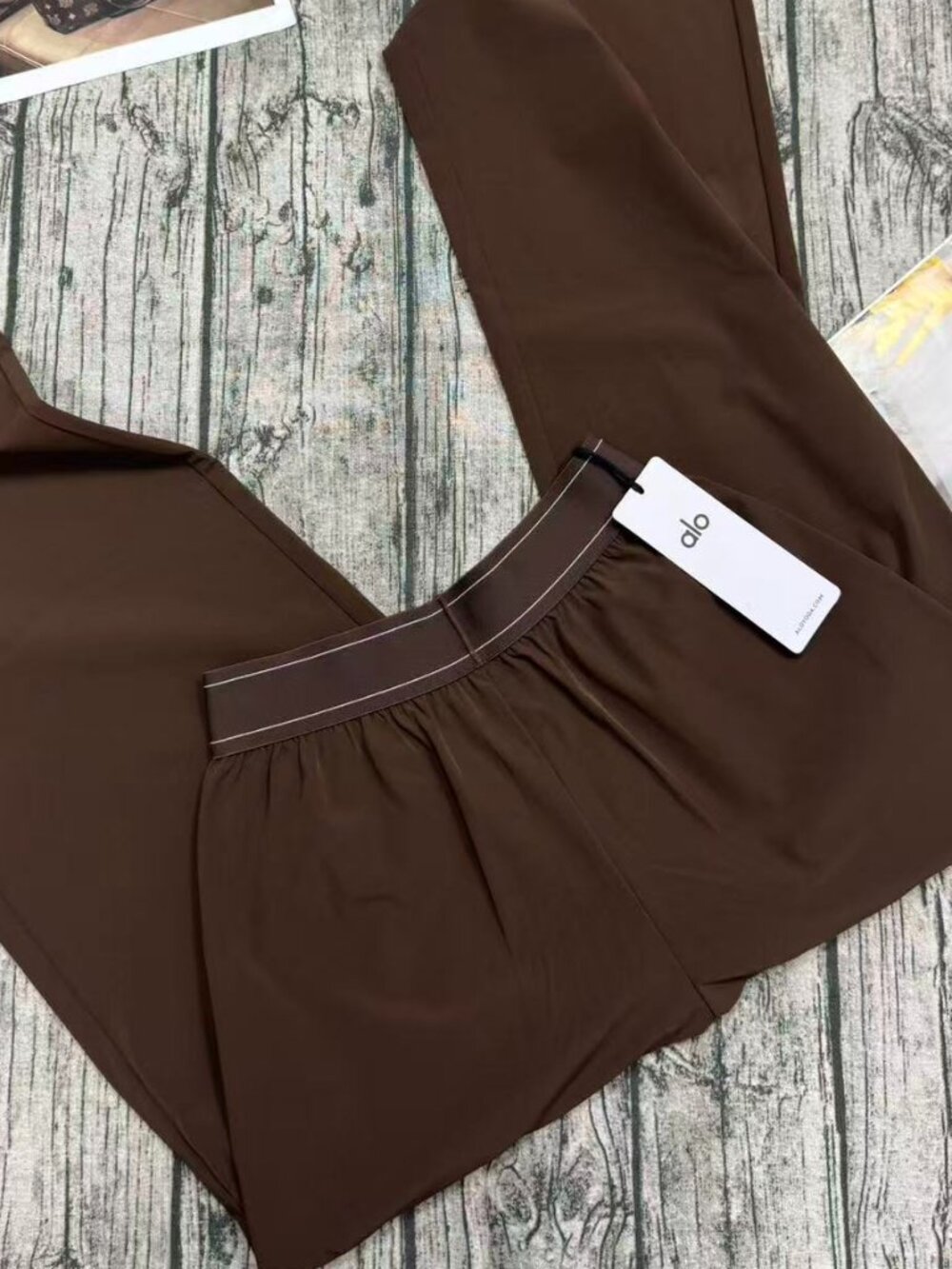 🎂ALO Yoga Suit Up Trouser Espresso (Regular 30")🤎Straight Leg Pants - Picture 4 of 8
